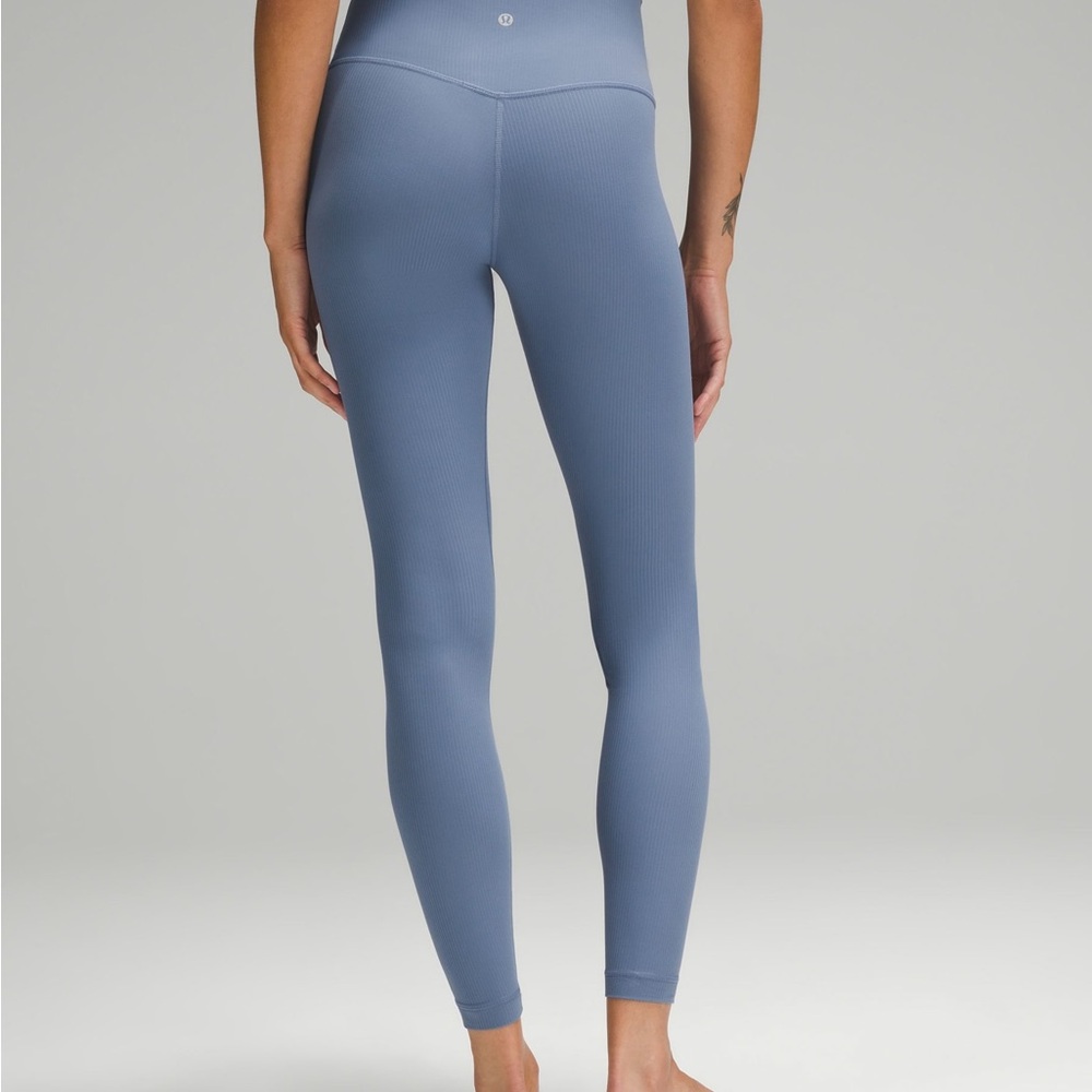 Lululemon Align Ribbed High-Rise Leggings Size 8 Blue - Picture 3 of 9